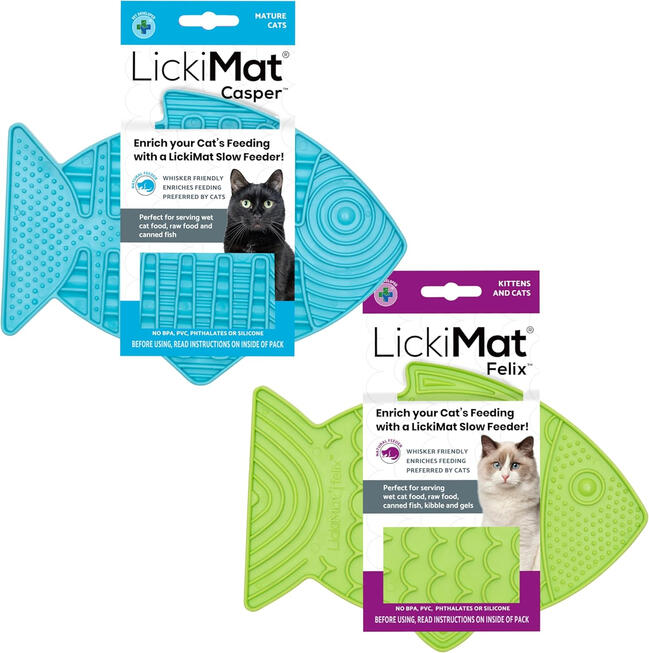LickiMat Fish-Shaped Lick Mat (2 Pack)